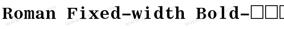 Roman Fixed-width Bold字体转换